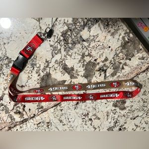 Brand New NFL Lanyard San Francisco 49ers TWO SIDED US SELLER